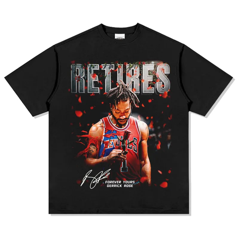 Derrick Rose Retires Vintage Tee