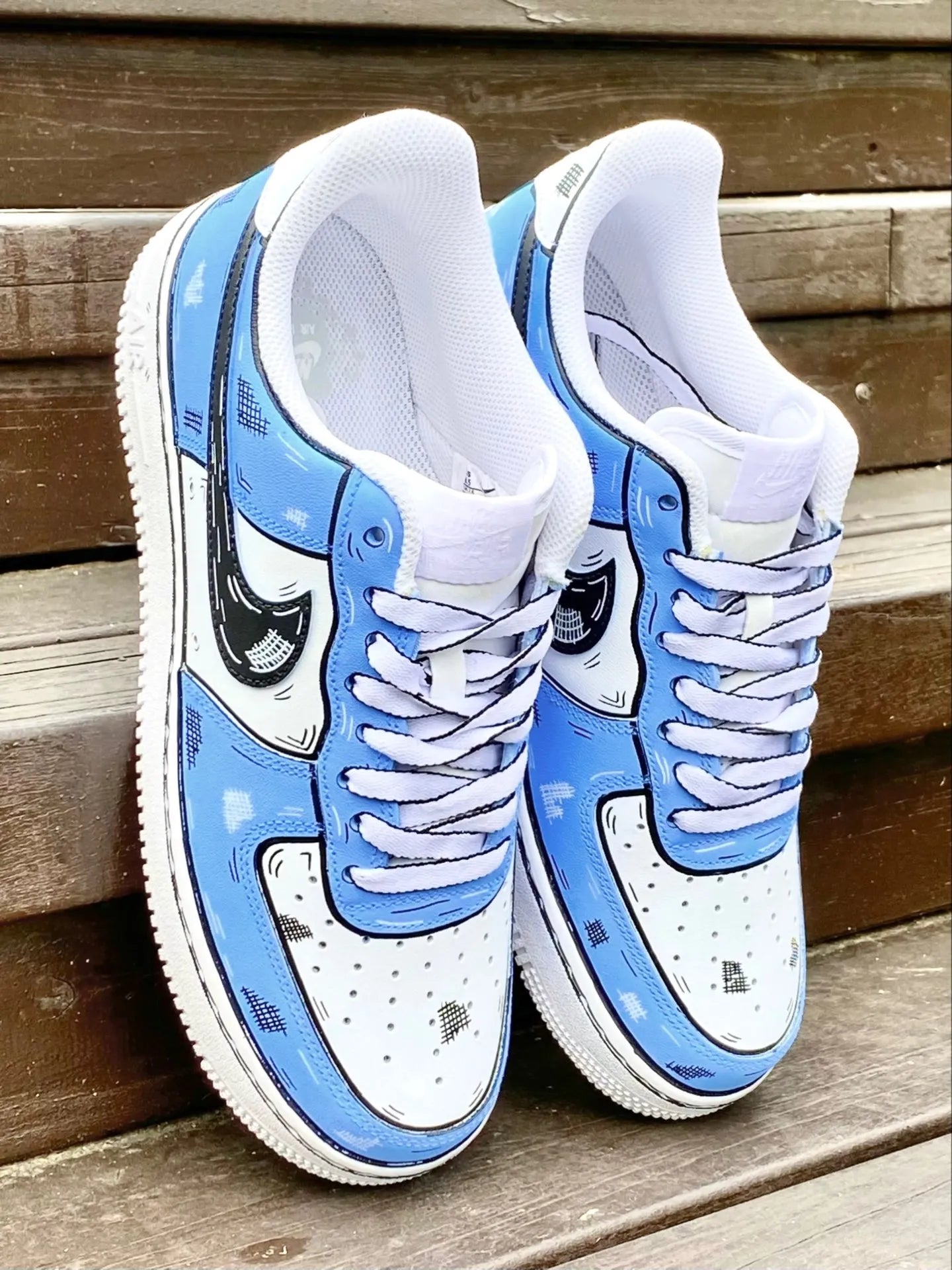 ACGN Blue Patch - Unisex Air Force 1 Low Custom