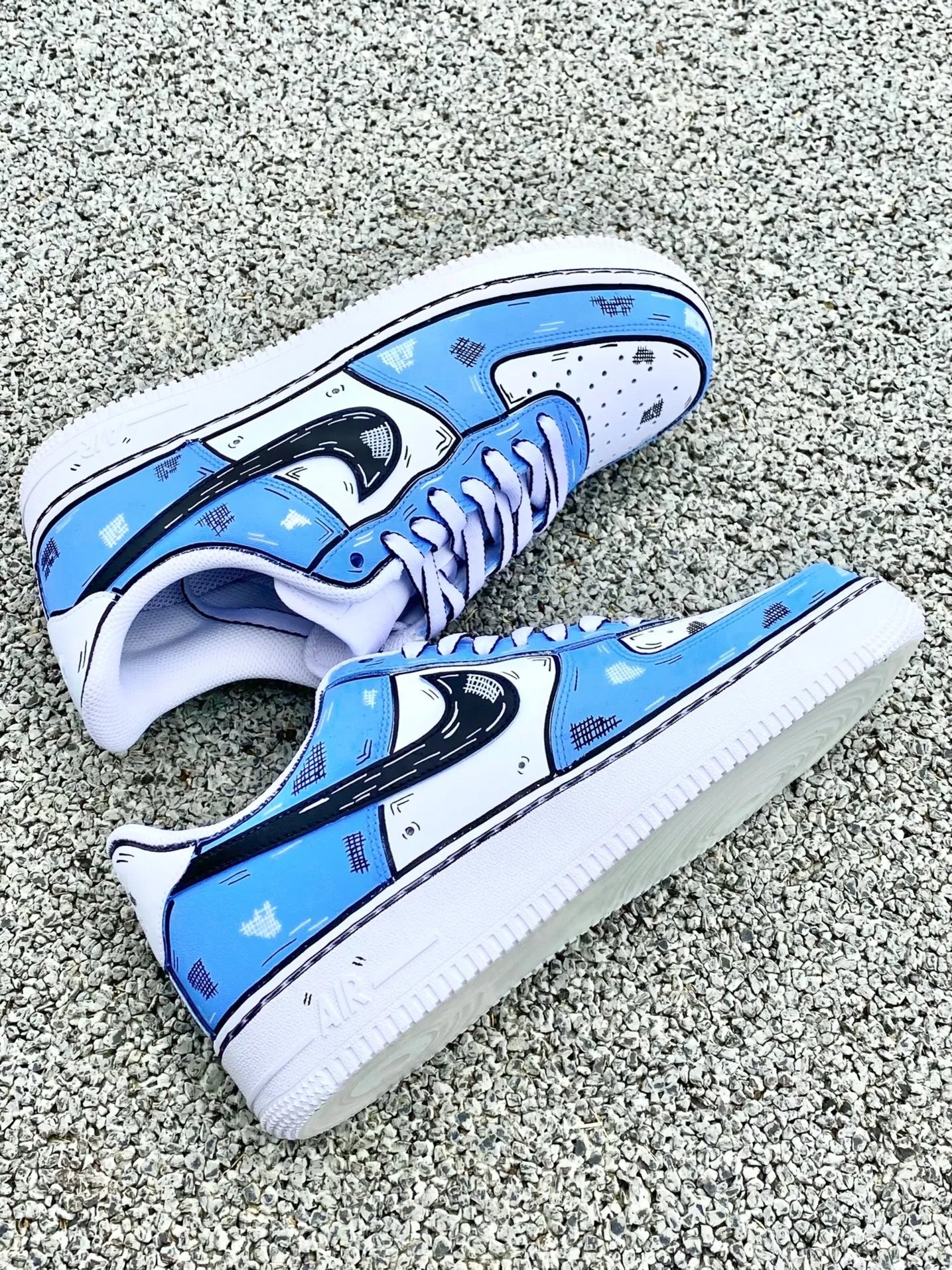 ACGN Blue Patch - Unisex Air Force 1 Low Custom