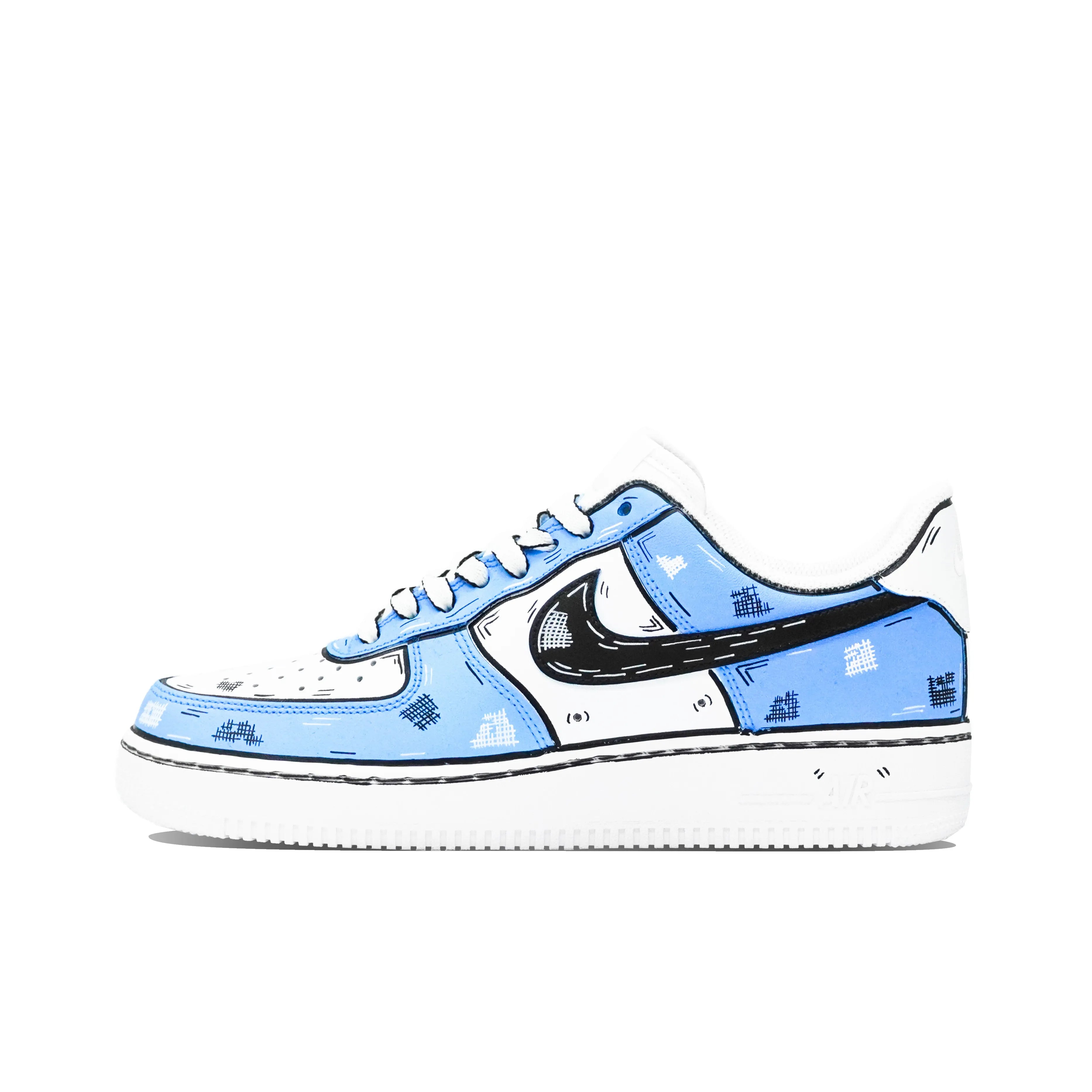 ACGN Blue Patch - Unisex Air Force 1 Low Custom