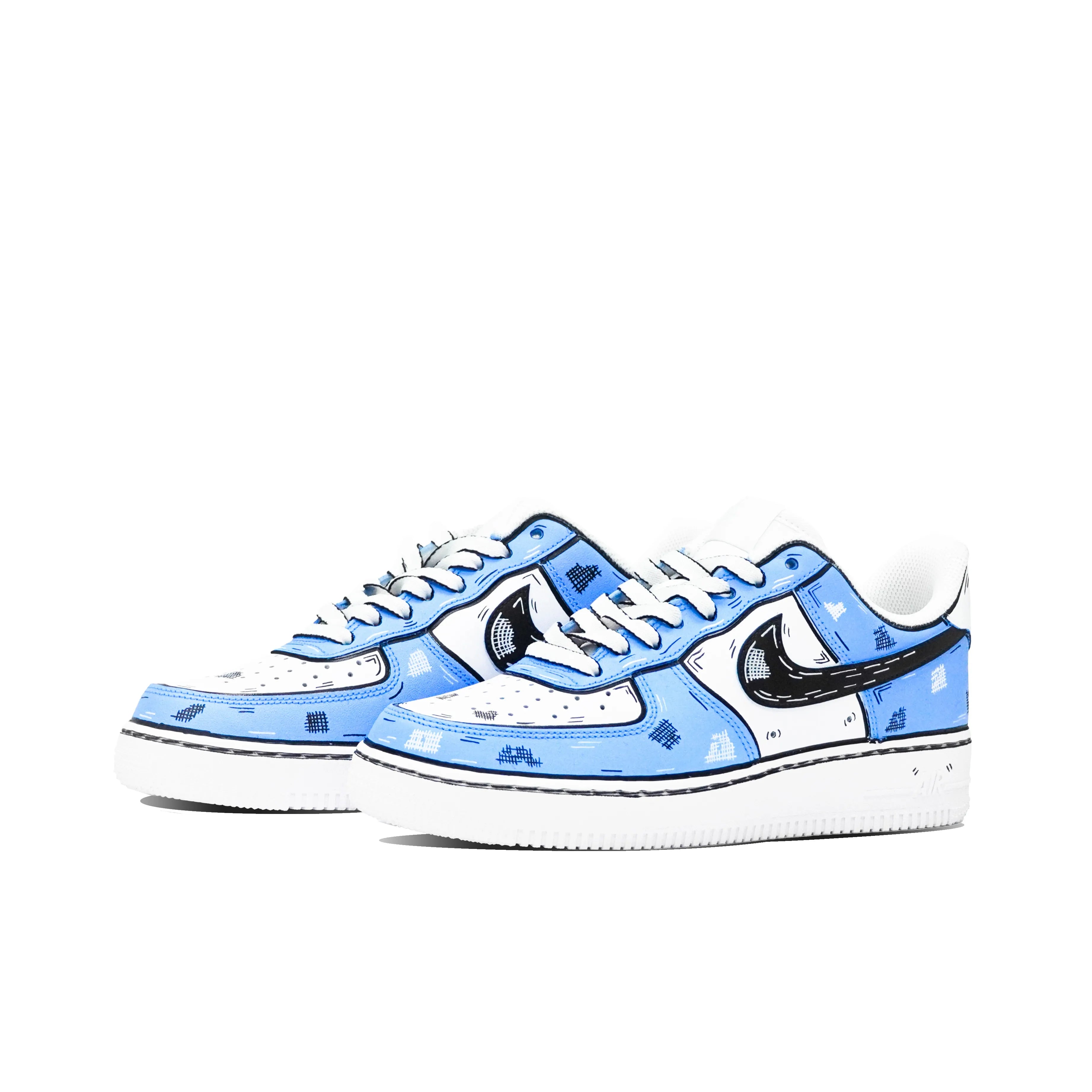 ACGN Blue Patch - Unisex Air Force 1 Low Custom