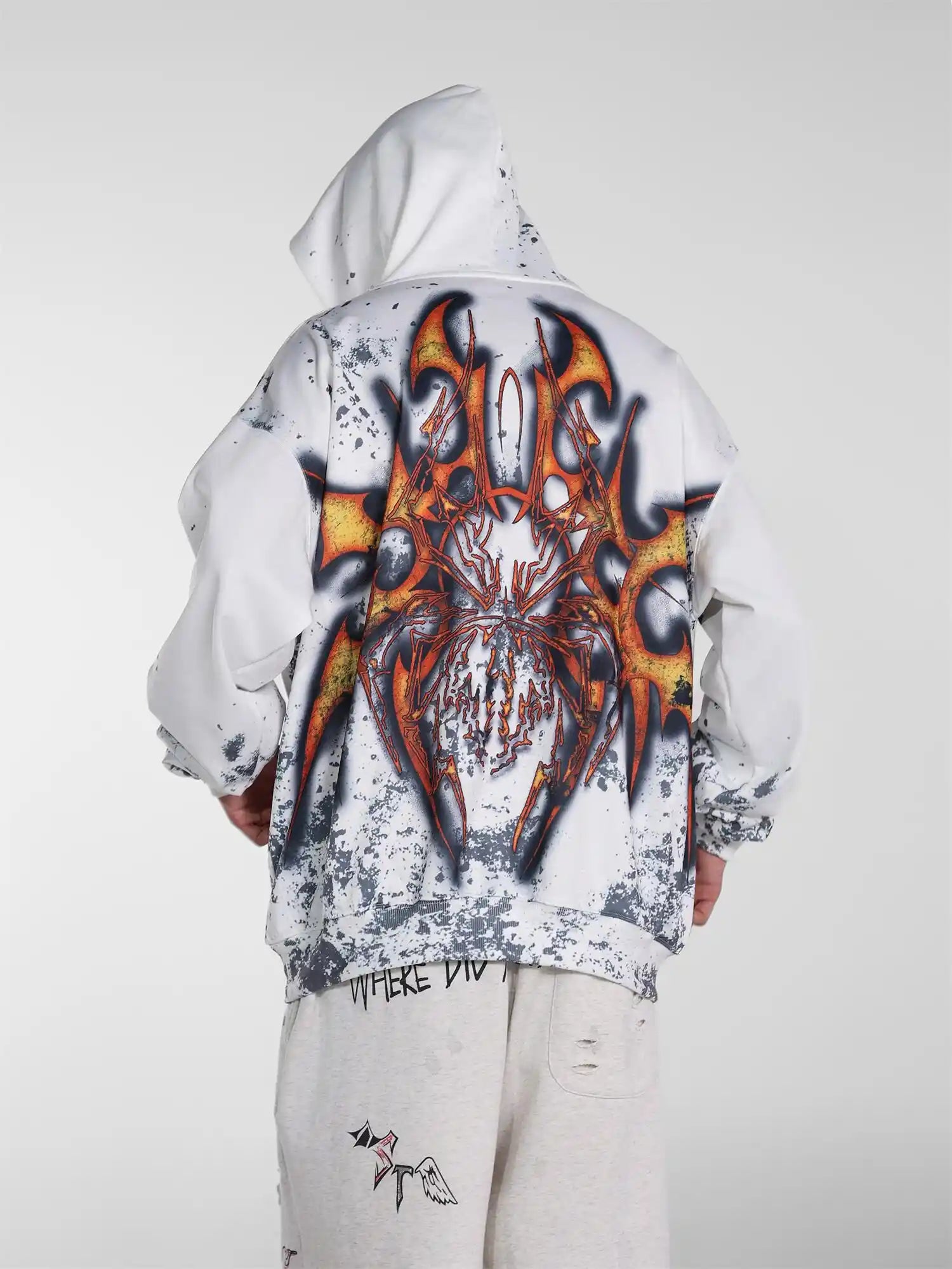 Mess Saint tears Ink Splash\Fire Letter Premium Hoodie