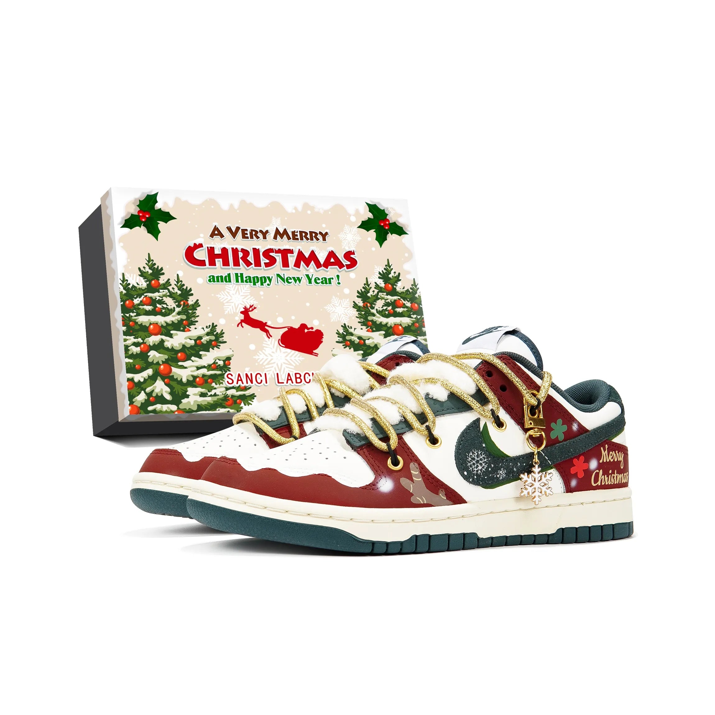 [XMAS]Snowy Elk - Unisex Dunk Low Custom