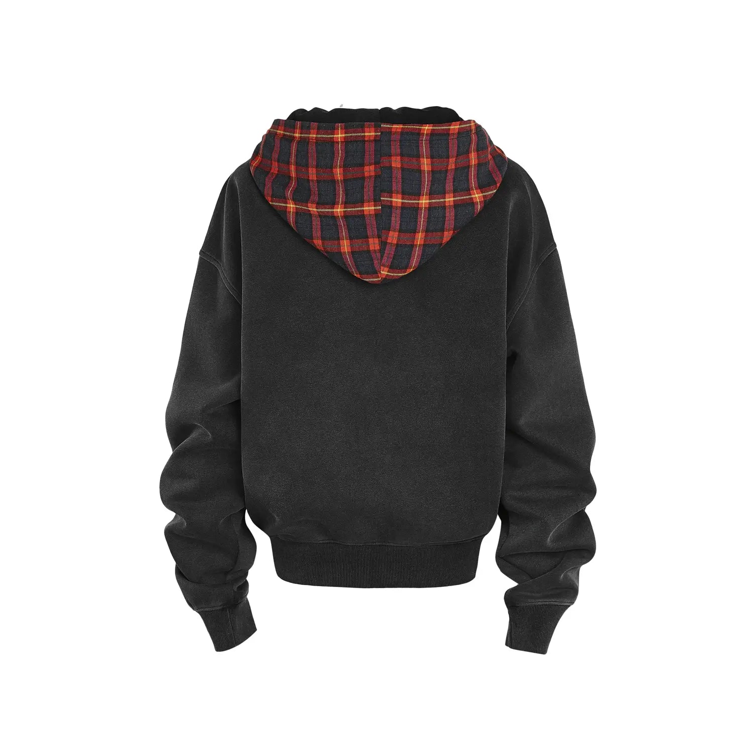 Heavyweight Zip up Plaid Premium Hoodie