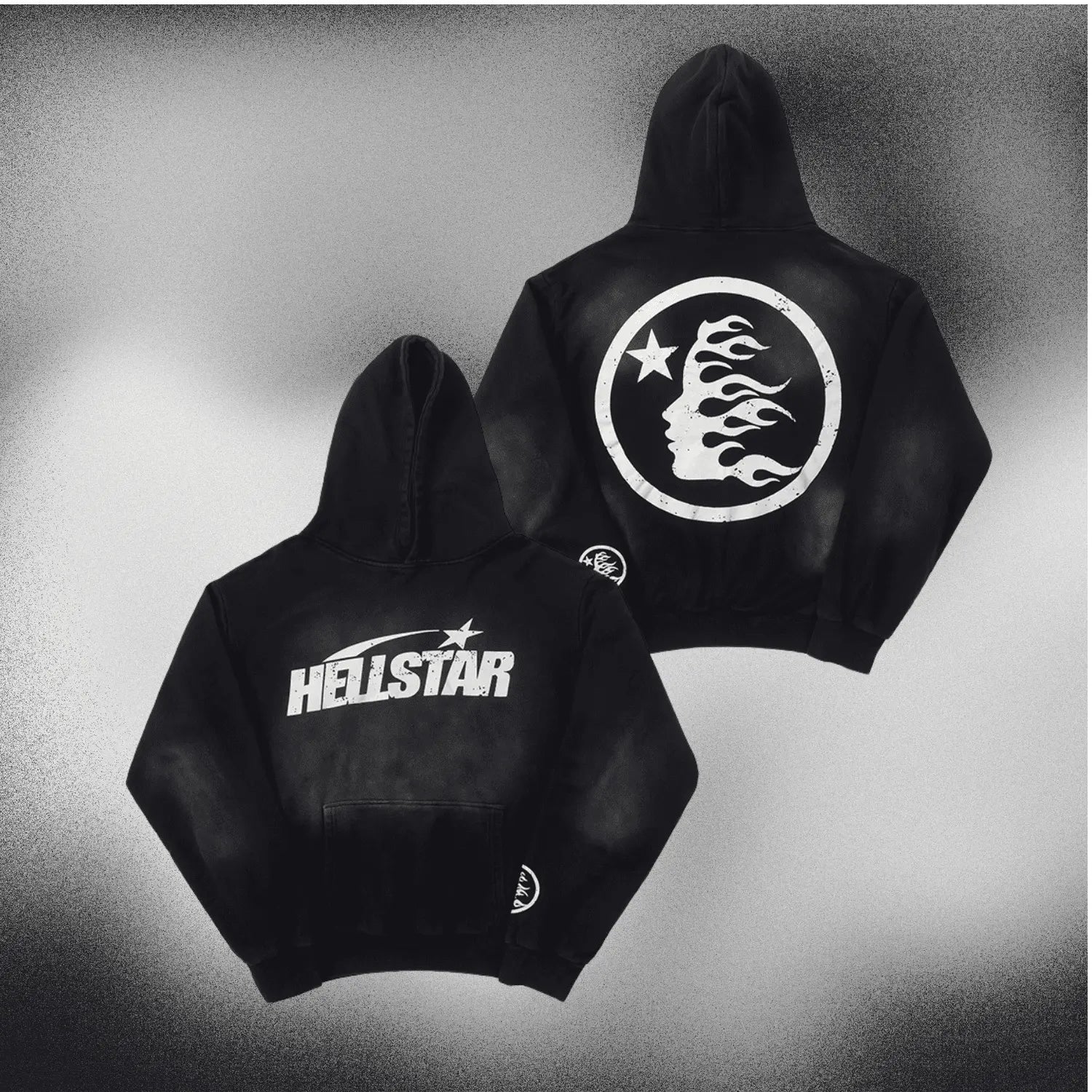 Mess HellStar Wash Black Premium Hoodie