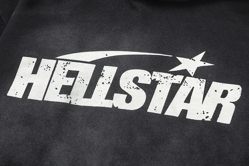 Mess HellStar Wash Black Premium Hoodie