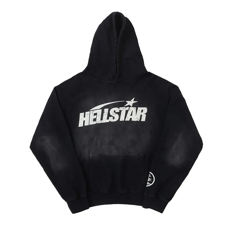 Mess HellStar Wash Black Premium Hoodie