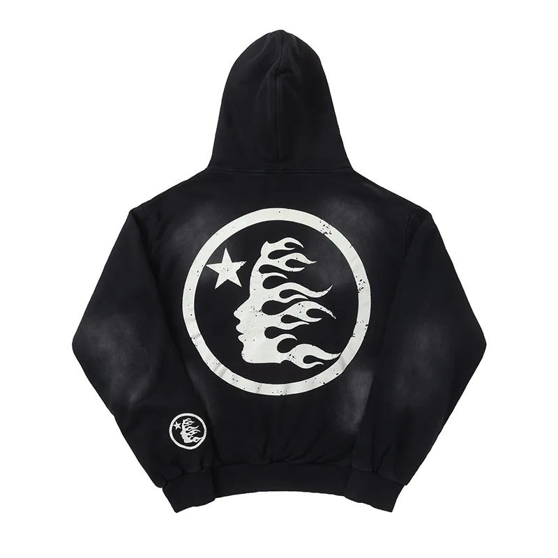 Mess HellStar Wash Black Premium Hoodie