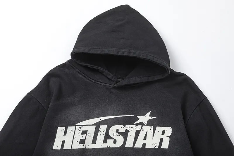 Mess HellStar Wash Black Premium Hoodie