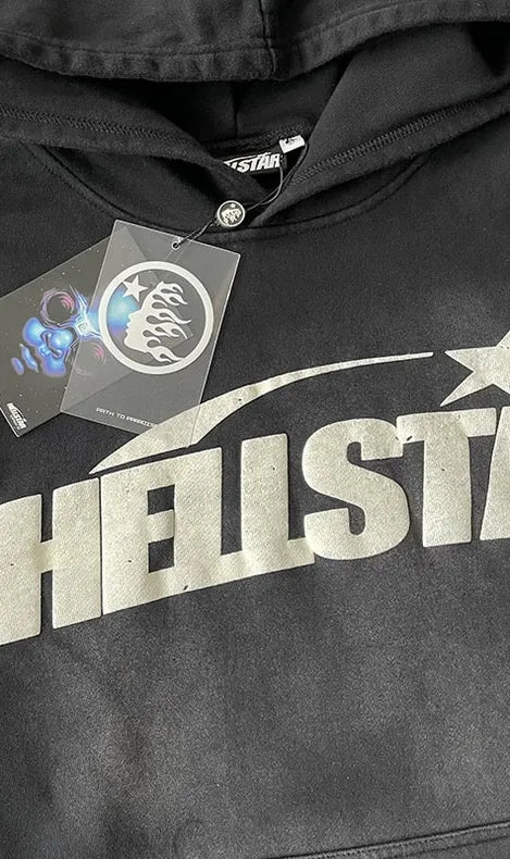 Mess HellStar Wash Black Premium Hoodie