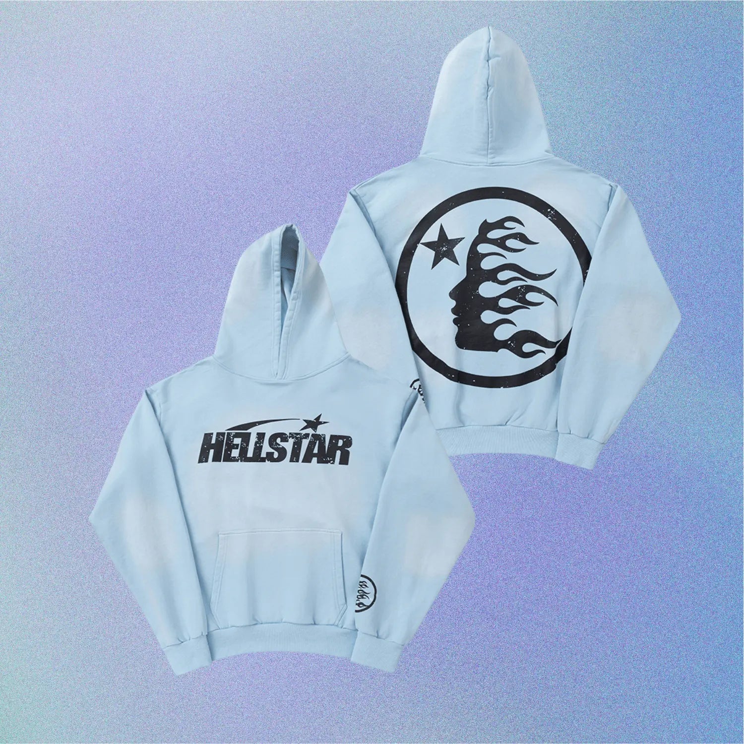 Mess HellStar Wash Blue Premium Hoodie