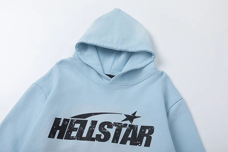 Mess HellStar Wash Blue Premium Hoodie