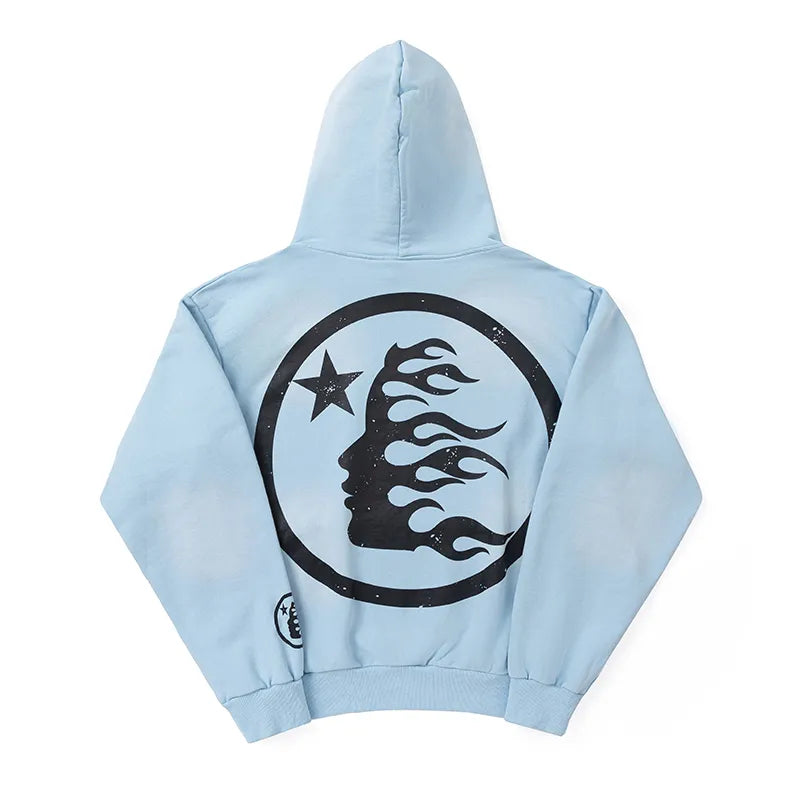 Mess HellStar Wash Blue Premium Hoodie