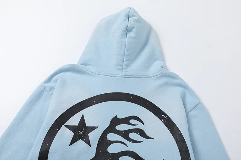 Mess HellStar Wash Blue Premium Hoodie