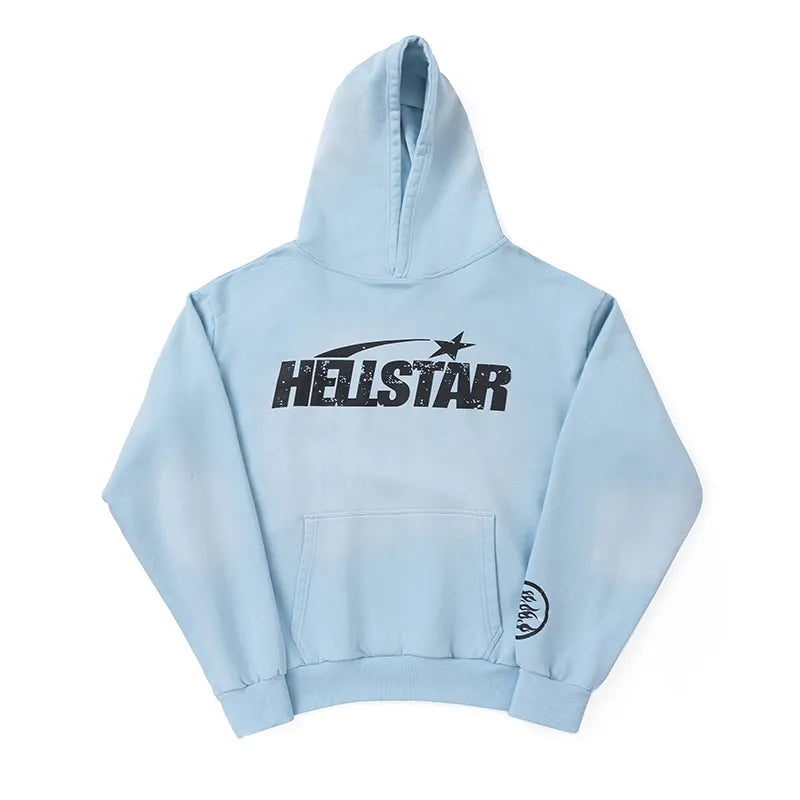 Mess HellStar Wash Blue Premium Hoodie