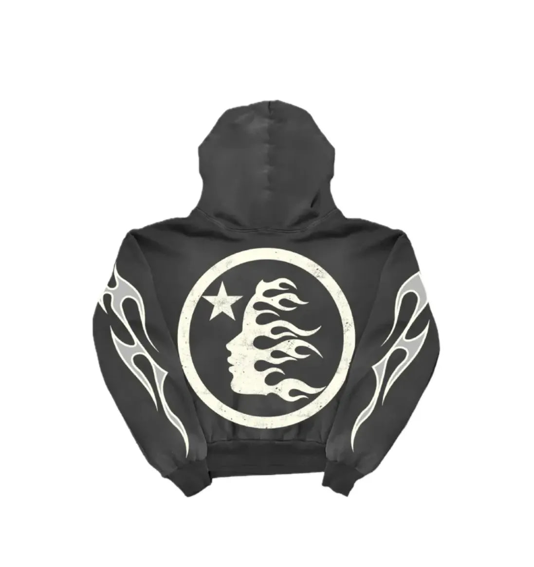 Mess HellStar Black Tribal Flame Premium Hoodie