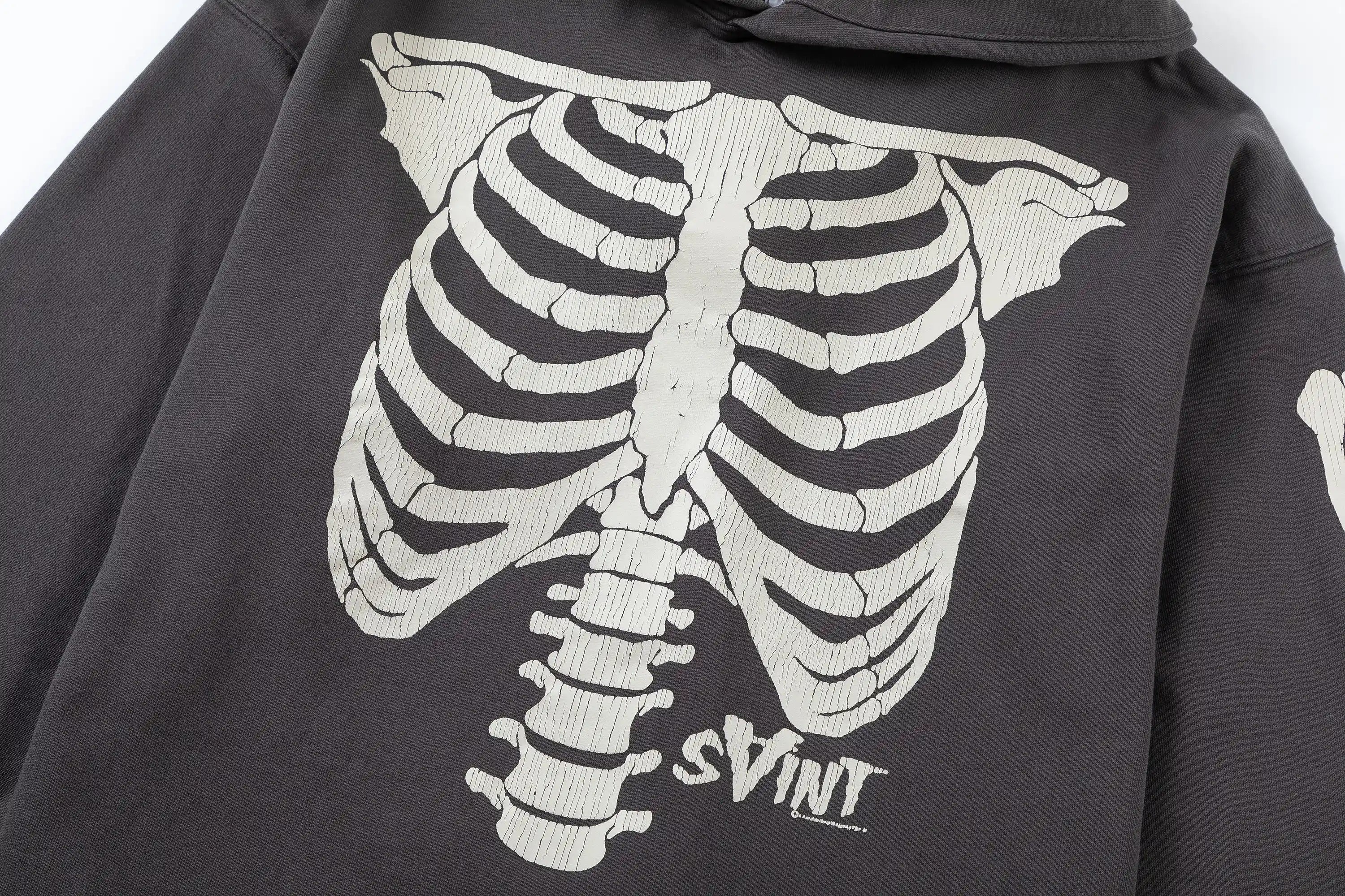 Mess Saint Skeleton Printed Premium Hoodie