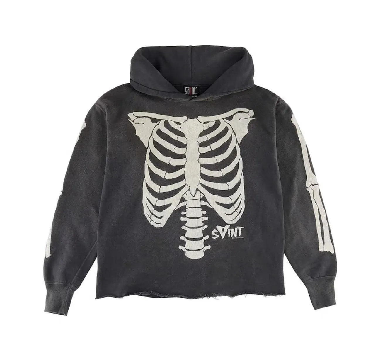 Mess Saint Skeleton Printed Premium Hoodie