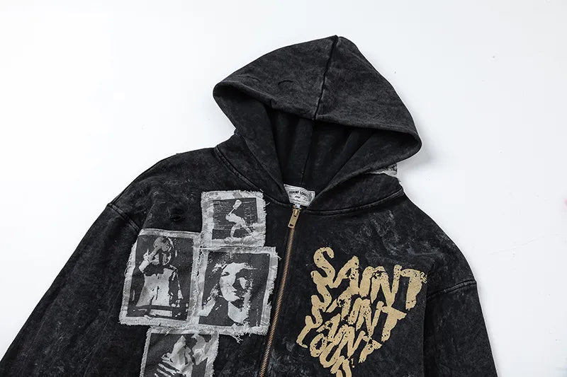 Mess Saint LOUIS Zip Up Premium Hoodie