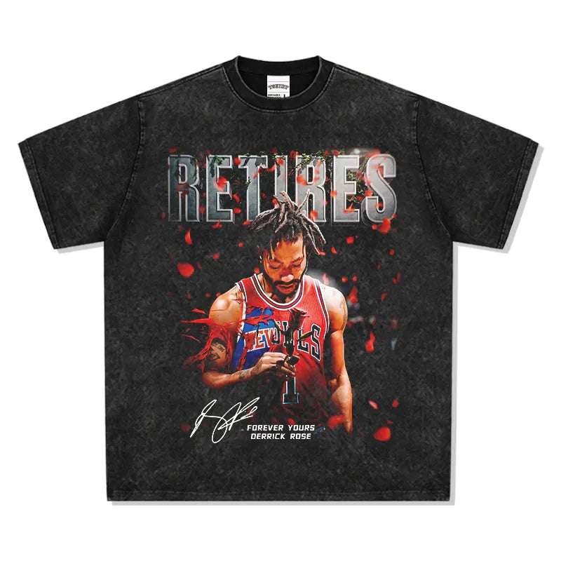 Derrick Rose Retires Vintage Tee