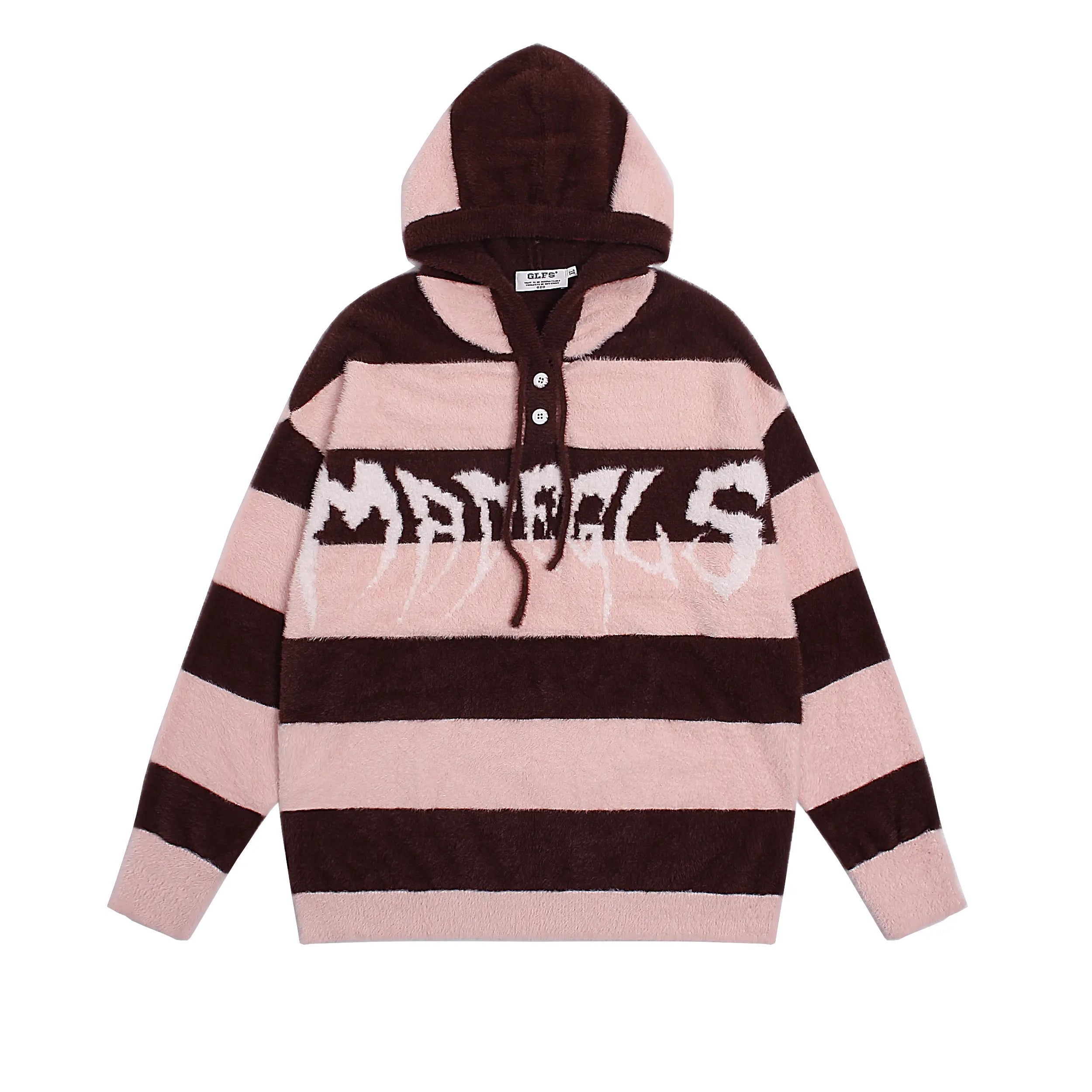 Striped Mohair Hoodie