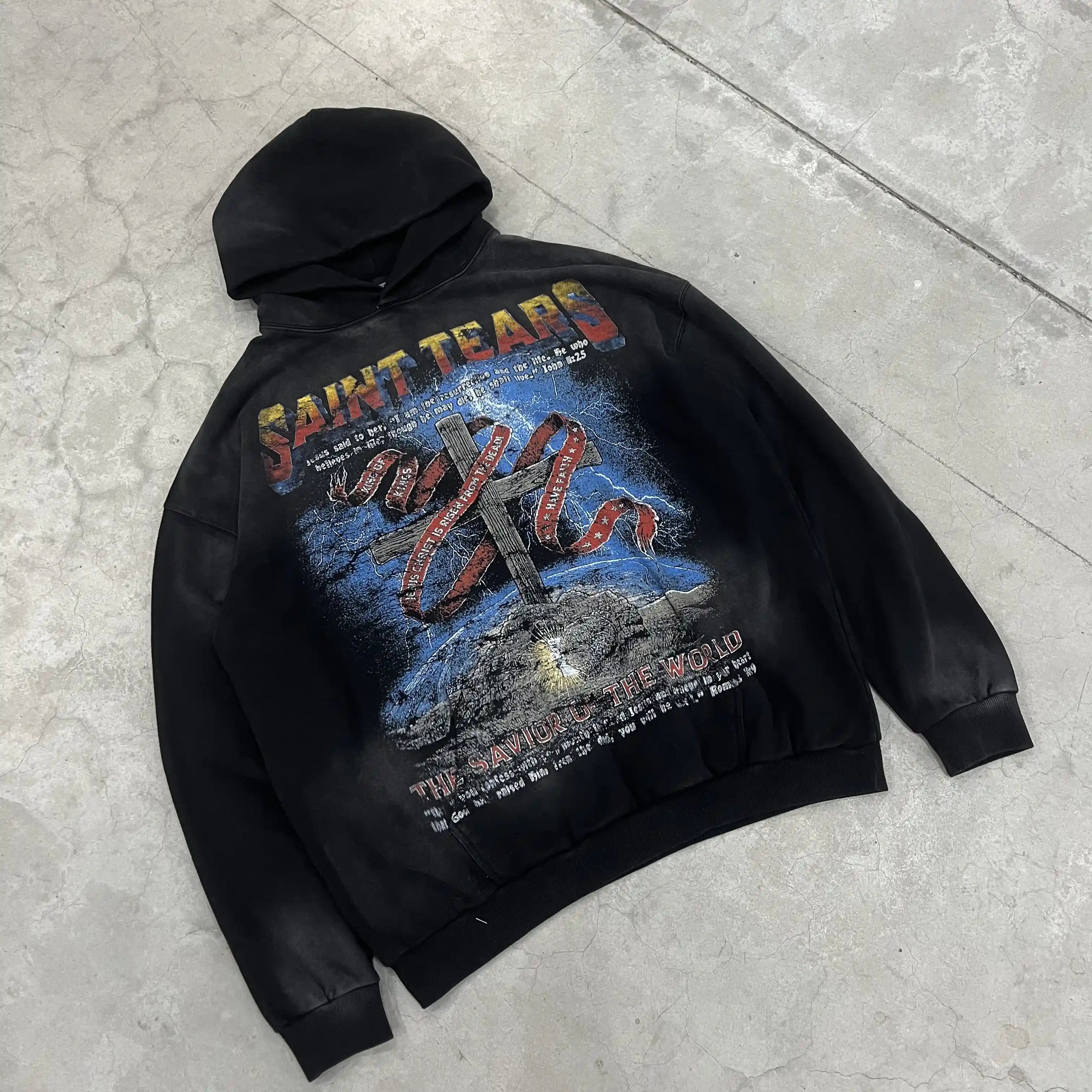 Mess Saint tears THE SAVIOR OF THE WORLD Premium Hoodie