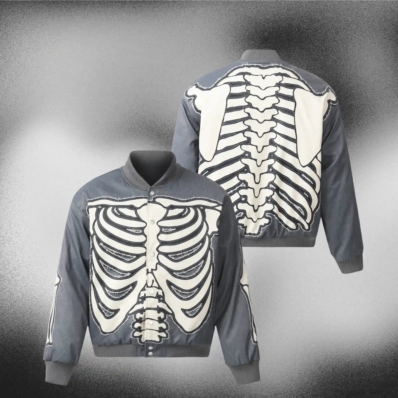 Mess Saint tears Skeleton Bone Premium Jacket