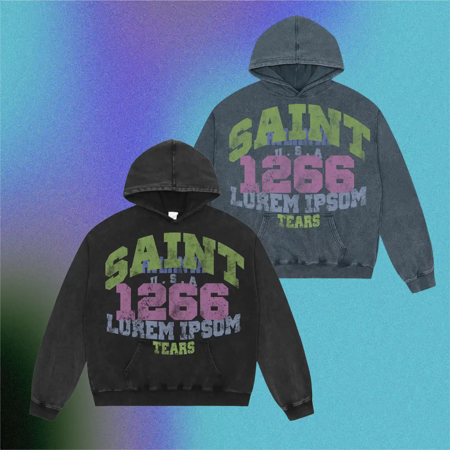 Mess Saint tears LUREM  IPSOM Premium Hoodie