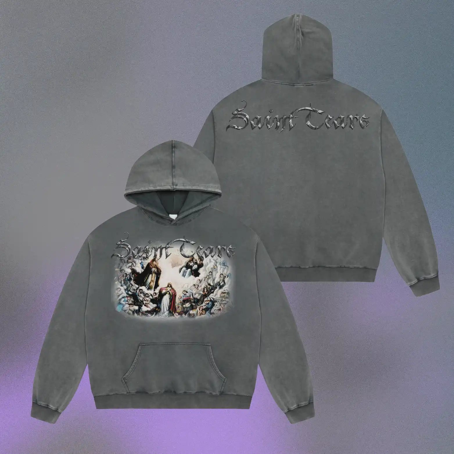 Mess Saint tears Prayers Premium Hoodie