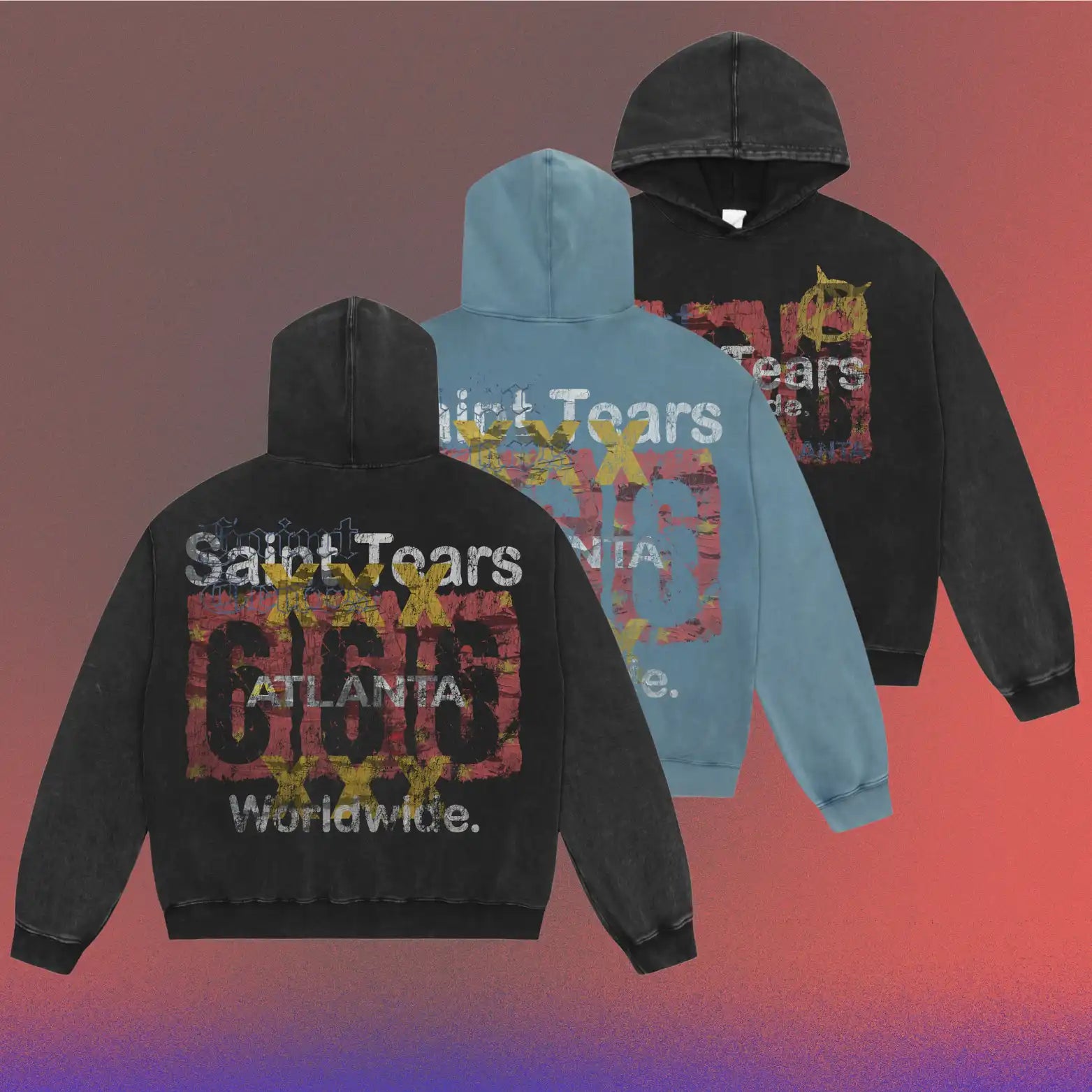 Mess Saint tears Atlanta Premium Hoodie