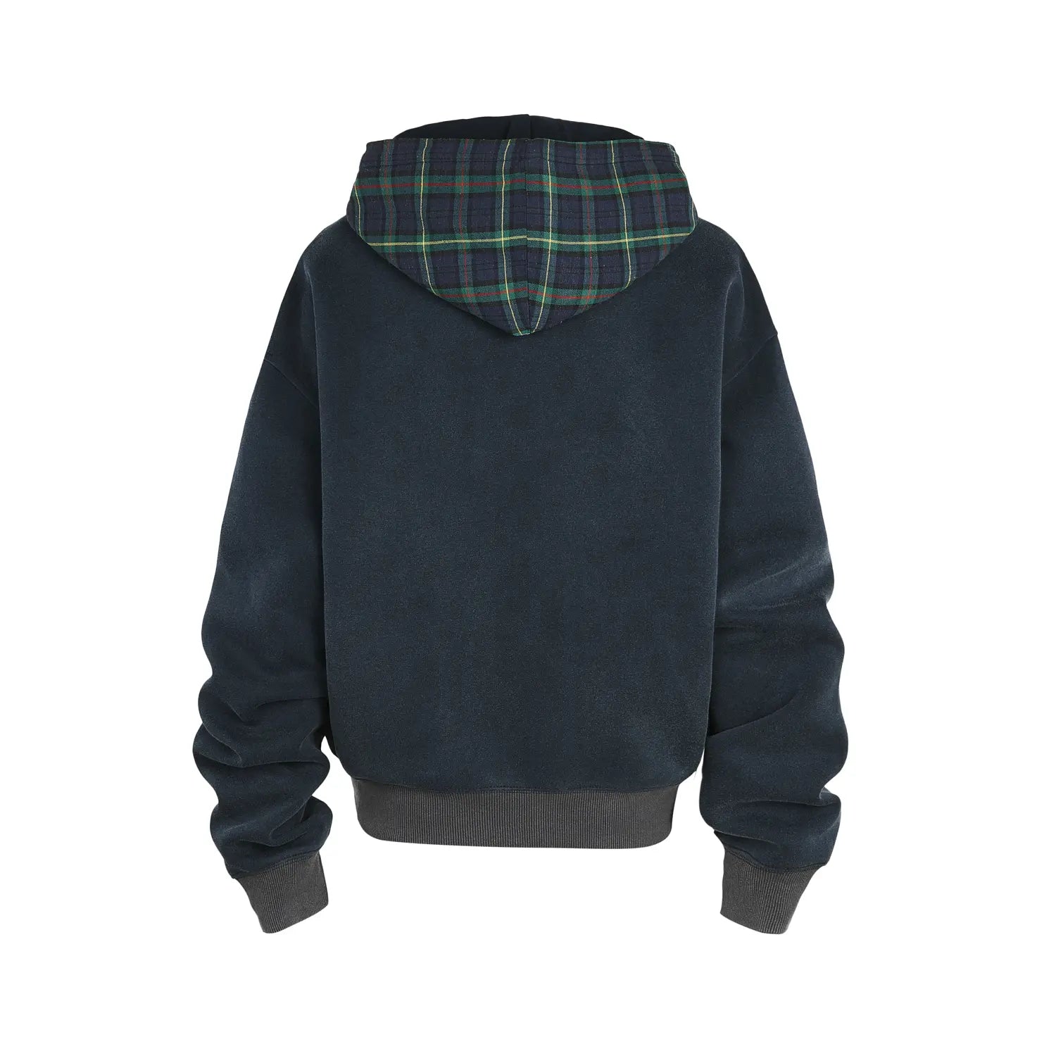 Heavyweight Zip up Plaid Premium Hoodie