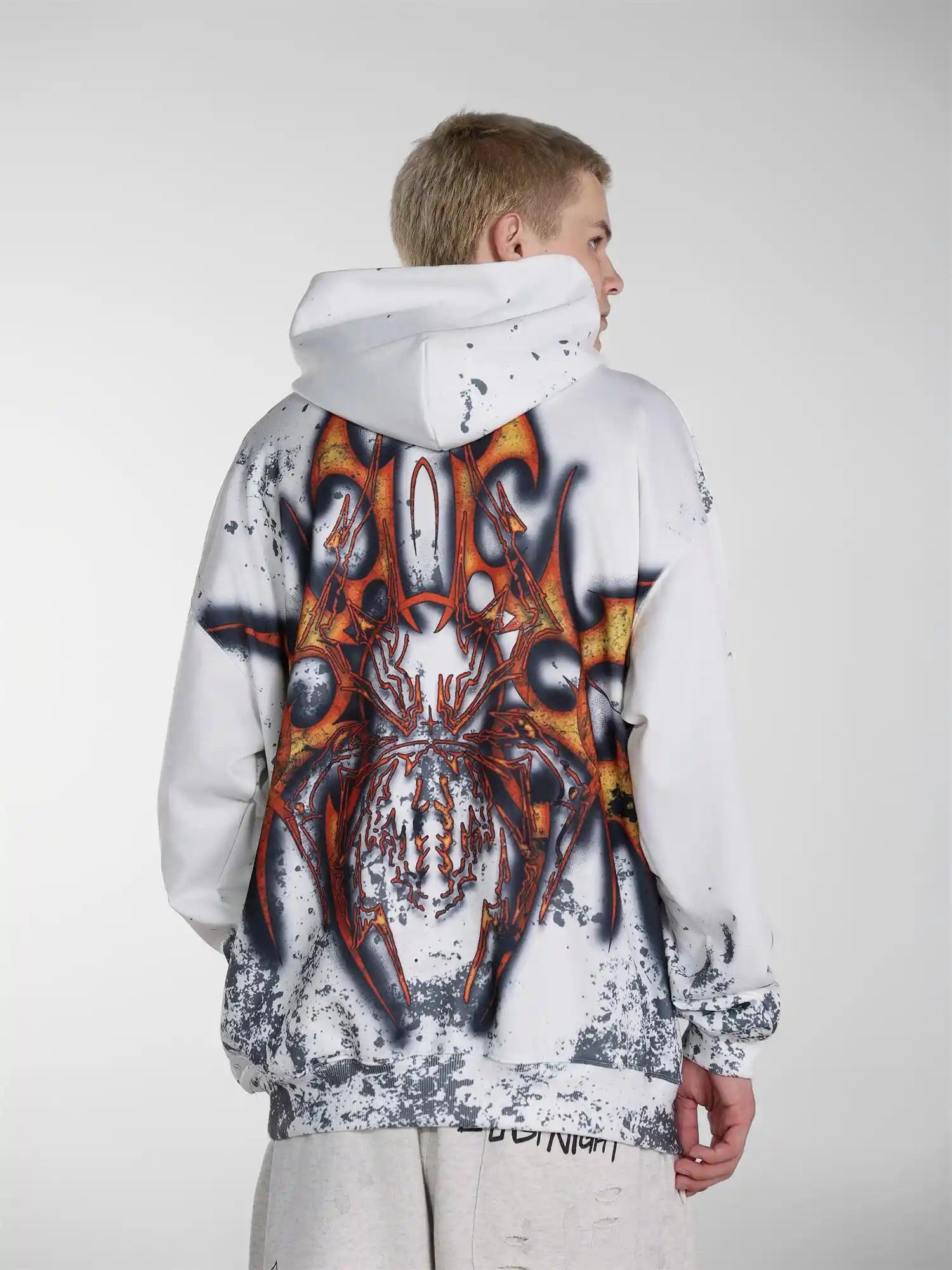 Mess Saint tears Ink Splash\Fire Letter Premium Hoodie