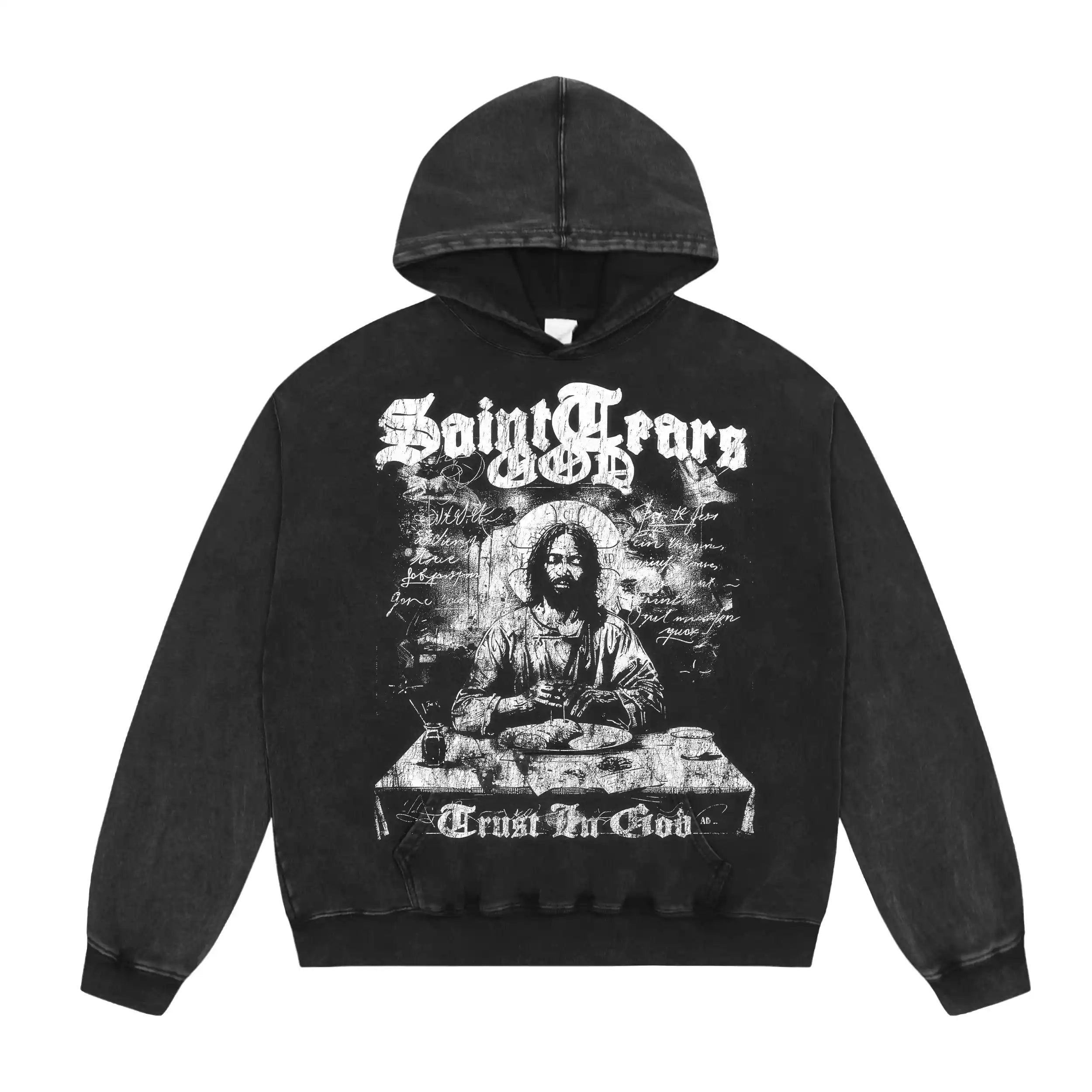 Mess Saint tears Grust in God Premium Hoodie